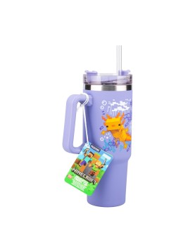 Paladone: Minecraft - Purple Multiway Insulated Travel Cup Straw (900ml) (PP14948MCF)