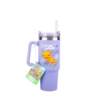 Paladone: Minecraft - Purple Multiway Insulated Travel Cup Straw (900ml) (PP14948MCF)