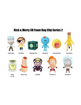 Monogram: Rick and Morty (Series2) (Blind Bag/Random) 3D Foam Bag Clips Figures (74030)