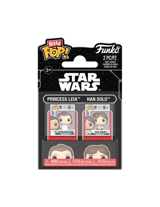 Funko Bitty Pop! 2-Pack Disney: Star War - Princess Leia & Han Solo Vinyl Figures