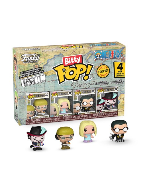 Funko Bitty Pop! 4-Pack: One Piece - Usopp, Kaya, Kuro, Bitty Pop! Chase Vinyl Figures