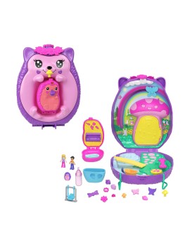 Mattel Polly Pocket: Tiny Worlds Big Surprises! - Hedgehog Mom &amp; Baby Playset (JBJ91)