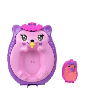 Mattel Polly Pocket: Tiny Worlds Big Surprises! - Hedgehog Mom &amp; Baby Playset (JBJ91)