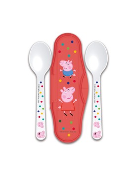 Stor: Peppa Pig Little One - Toddler 2 Pcs PP Traveling Spoons (13466)