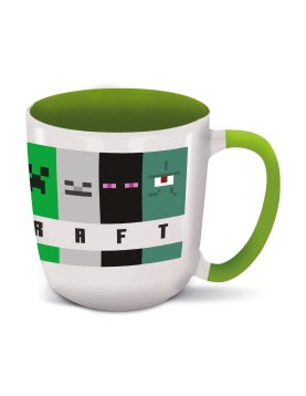 Stor: Minecraft Squared Pattern - Young Adult Ceramic Elite Mug In Gift Box (385ml) (75618)