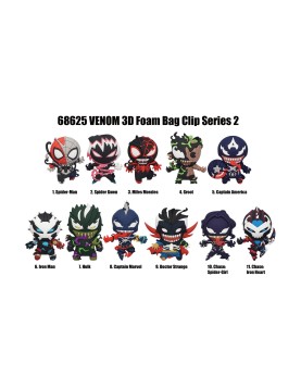 Monogram Marvel: Venom (Series2) (Blind Bag/Random) 3D Foam Bag Clips (68625)