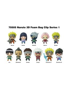 Monogram: Naruto (Series2) (Blind Bag/Random) 3D Foam Bag Clips Figures (70505)