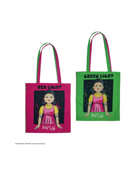 Cinereplicas TV Series: Netflix Squid Game - Red Light, Green Light Polyester Tote Bag (CR2344)