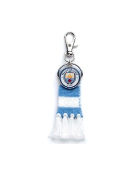 Carat Shop Manchester City FC - Blue Scarf and Logo Charm Backpack Hanger (MCBH0002)