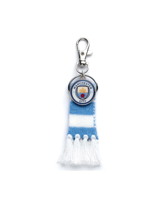 Carat Shop Manchester City FC - Blue Scarf and Logo Charm Backpack Hanger (MCBH0002)