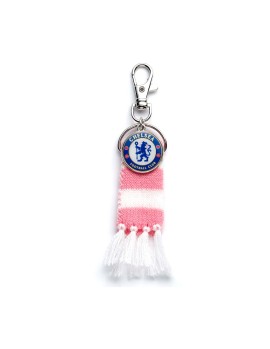Carat Shop Chelsea FC - Pink Stripe Scarf and Logo Backpack Hanger (CFCBH003)