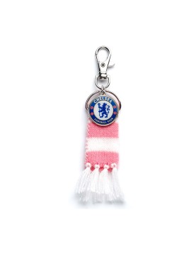 Carat Shop Chelsea FC - Pink Stripe Scarf and Logo Backpack Hanger (CFCBH003)