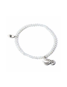 Carat Shop Harry Potter - Semi Precious Stone Bracelet with Sterling Silver Golden Snitch Charm (HPCR0584)