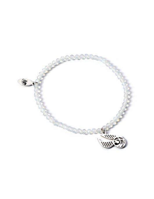 Carat Shop Harry Potter - Semi Precious Stone Bracelet with Sterling Silver Golden Snitch Charm (HPCR0584)