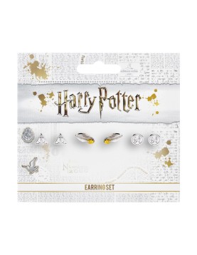 Carat Shop Harry Potter - Deathly Hallows/Golden Snitch/Platform Stud Earring Set (WE0104)