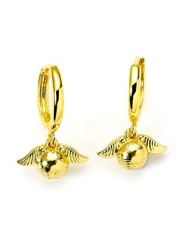 Carat Shop Harry Potter - Golden Snitch Gold Tone Huggy Earrings (WE3D0004)