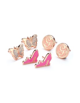 Carat Shop Wicked - Glinda Butterfly, G and Shoe Stud Earring Set (WKSE0001)
