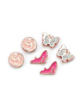 Carat Shop Wicked - Glinda Butterfly, G and Shoe Stud Earring Set (WKSE0001)