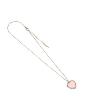 Carat Shop Barbie - Pink Enamel Heart Pendant Necklace with Crystal (BMN00003)