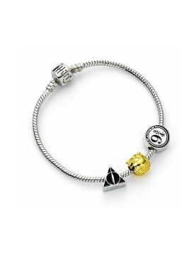 Carat Shop Harry Potter - Silver colour Bracelet with Three Bead Charms Silver (HP000372 )