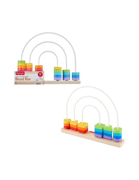 Fisher-Price® - Wooden Rainbow Bead Bar (JFG15)