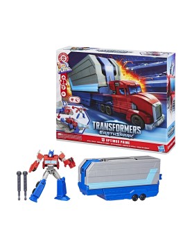 Hasbro Transformers Truck to Playset: Earthspark - Optimus Prime Battle Trailer (G0750)