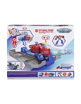 Hasbro Transformers Truck to Playset: Earthspark - Optimus Prime Battle Trailer (G0750)