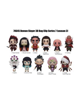 Monogram: Demon Slayer (Series7) (Blind Bag/Random) 3D Foam Bag Clips Figures (74645)