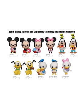 Monogram Disney: Mickey and Friends with Food (Blind Bag/Random) 3D Foam Bag Clips Figures (85510)