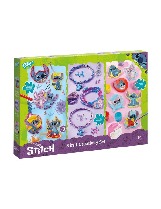 Totum: Disney Stitch - 3 In 1 Creativity Set Model & Paint (TT700161)