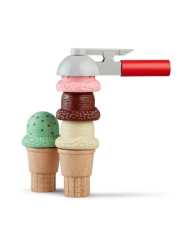Melissa &amp; Doug Pretend Play: Wood Scoop &amp; Stack - Ice Cream Playset (6074871)