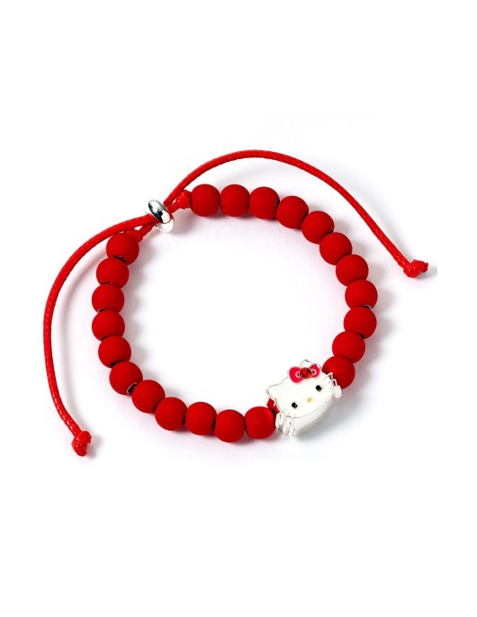 Carat Shop Hello Kitty - Red Bead Bracelet with Hello Kitty - Charm (HKBB0001)