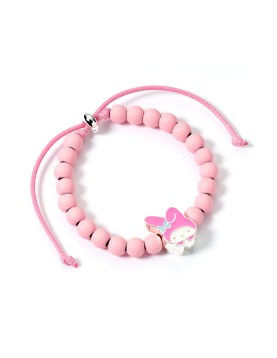 Carat Shop Hello Kitty - Pink Beaded Bracelet with My Melody Charm (HKBB0002)
