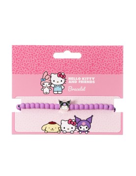 Carat Shop Hello Kitty - Purple Beaded Bracelet with Kuromi Charm (HKBB0003)
