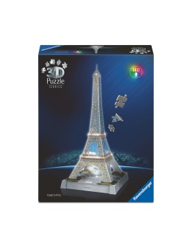 Ravensburger 3D Puzzle: 3D Iconics - Eiffel Tower Night Edition (216pcs)