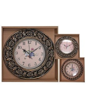 Ρολόι Τοίχου Αντικέ Χρυσό Μπρονζέ ø30cm Homie 321897