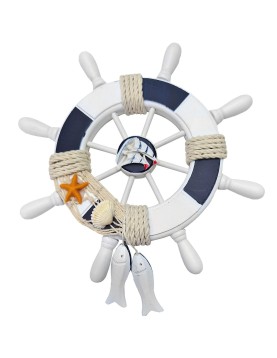 Τιμόνι με Ψάρια Ξύλινο ø22cm Homie 322036