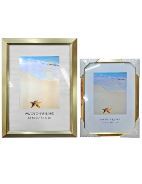 Κορνίζα Αλουμινίου Πλατιά Χρυσή 13x18cm Homie 322052