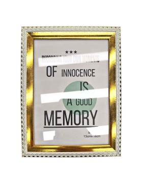 Κορνίζα Πλαστική Χρυσή με Λευκό 13x18cm Homie 322055