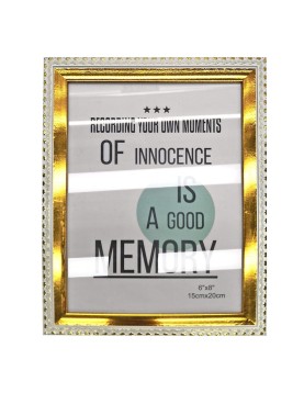 Κορνίζα Πλαστική Χρυσή με Λευκό 15x20cm Homie 322056