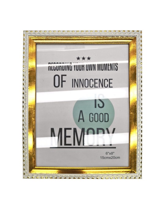 Κορνίζα Πλαστική Χρυσή με Λευκό 15x20cm Homie 322056