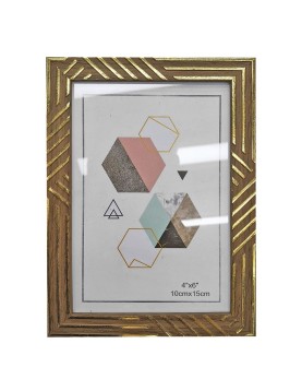 Κορνίζα Πλαστική Τύπου Ξύλο Σκούρο 10x15cm Homie 322063