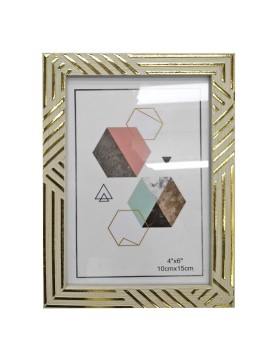 Κορνίζα Πλαστική Τύπου Ξύλο Ανοιχτό 10x15cm Homie 322066