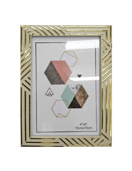 Κορνίζα Πλαστική Τύπου Ξύλο Ανοιχτό 10x15cm Homie 322066