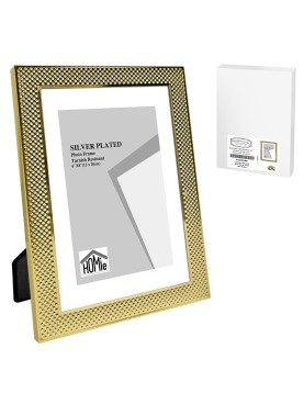 Κορνίζα Ατσάλινη με Χρυσή Πλέξη 15x20cm Homie 322075