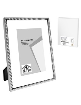 Κορνίζα Επάργυρη Λεπτή Πλέξη 10x15cm Homie 322079