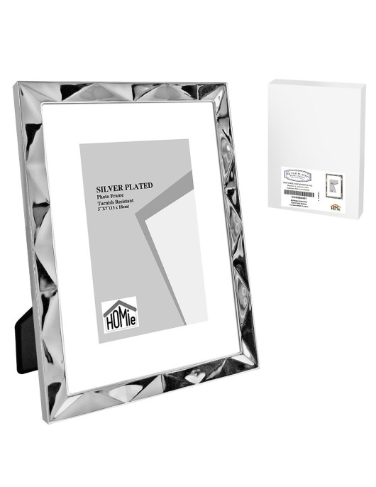 Κορνίζα Επάργυρη Πολύγωνο Σχέδιο 13x18cm Homie 322086