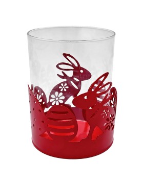 Κηροπήγιο με Μεταλλικά Σχέδια ø8x12cm Homie 322088