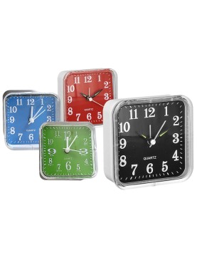 Ρολόι Ξυπνητήρι Τετράγωνο 9cm Homie 32486