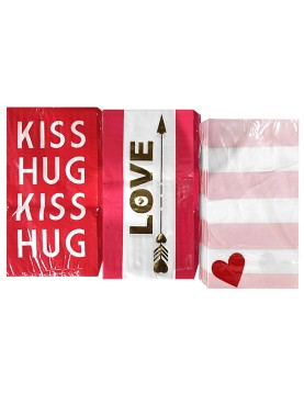 Χαρτοπετσέτες Βαλεντίνου πακ=32τεμ 40x33cm Homie 3783